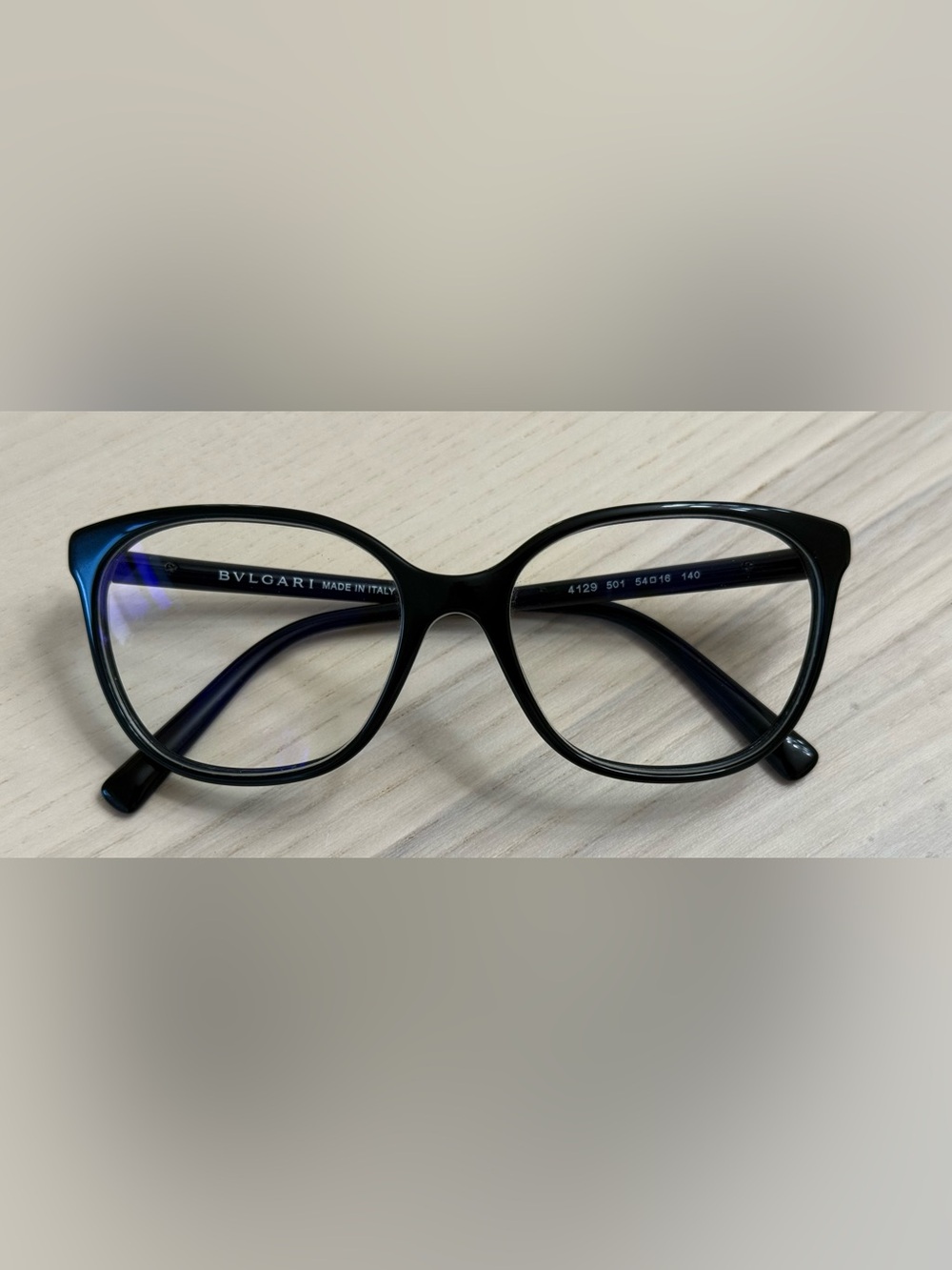 Bulgari Black Cat-Eye Optical Frames for Women